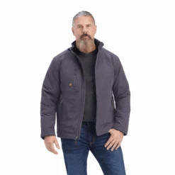 Ariat® Men's Rebar Dri-Tek DuraStretch Insulated Grey Jacket 10041501
