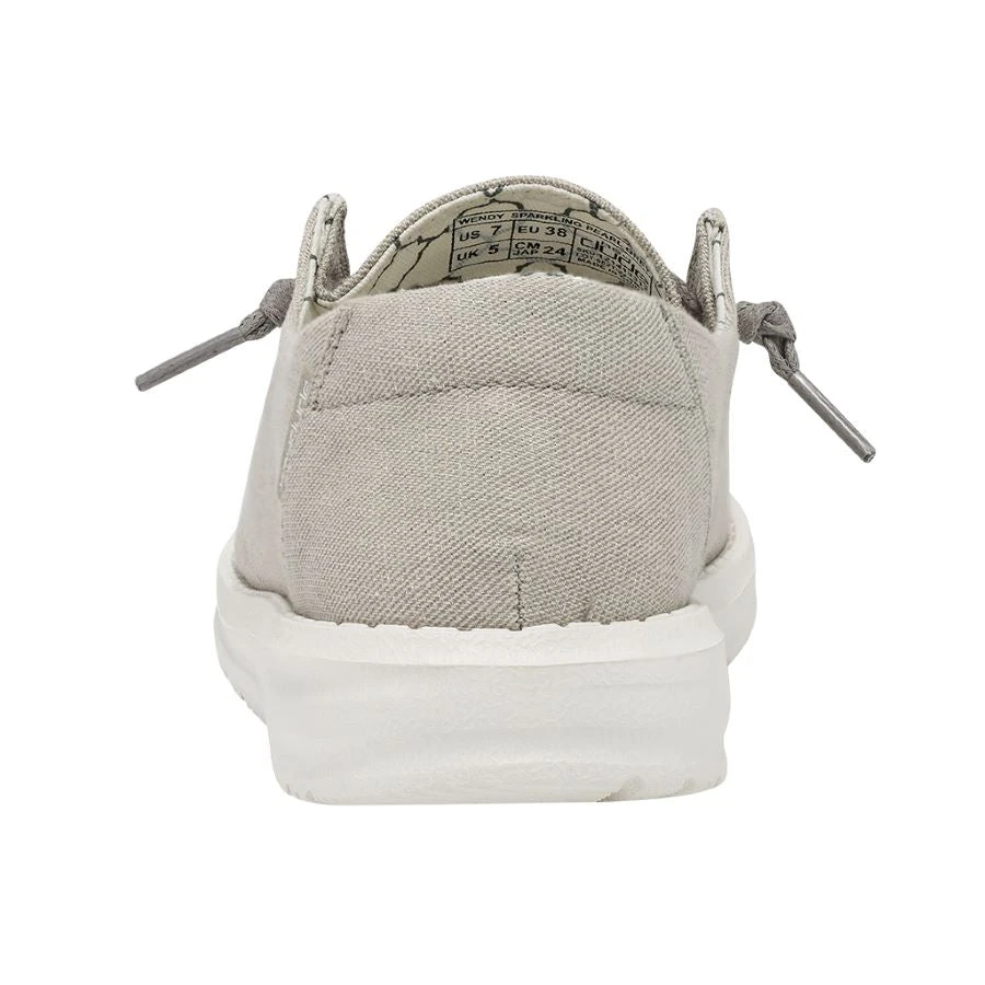 Hey Dude® Ladies Wendy Canvas Sparkling Pearl Grey Shoes 121413312 - Image 5