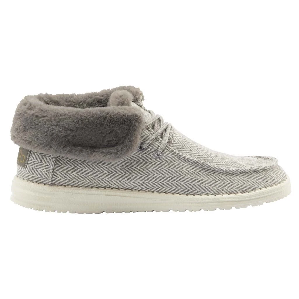 Hey Dude Ladies Britt Wool Herringbone Grey Shoes 121773133 - Image 4
