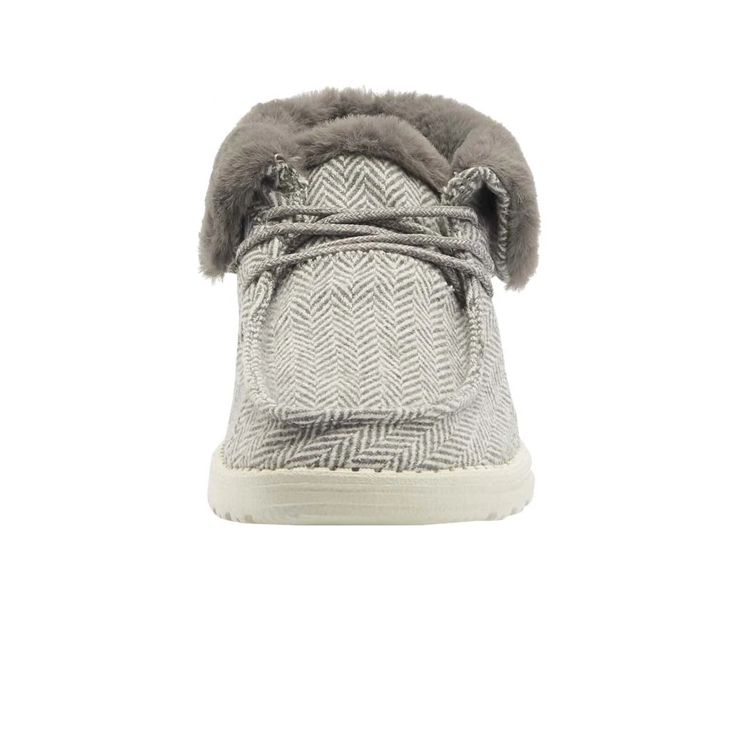 Hey Dude Ladies Britt Wool Herringbone Grey Shoes 121773133 - Image 6