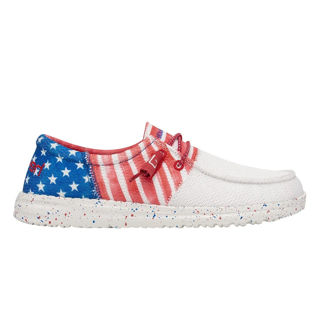 Hey Dude® Ladies Wendy Sox Tri America Slip On Shoes 122342143 - Image 3