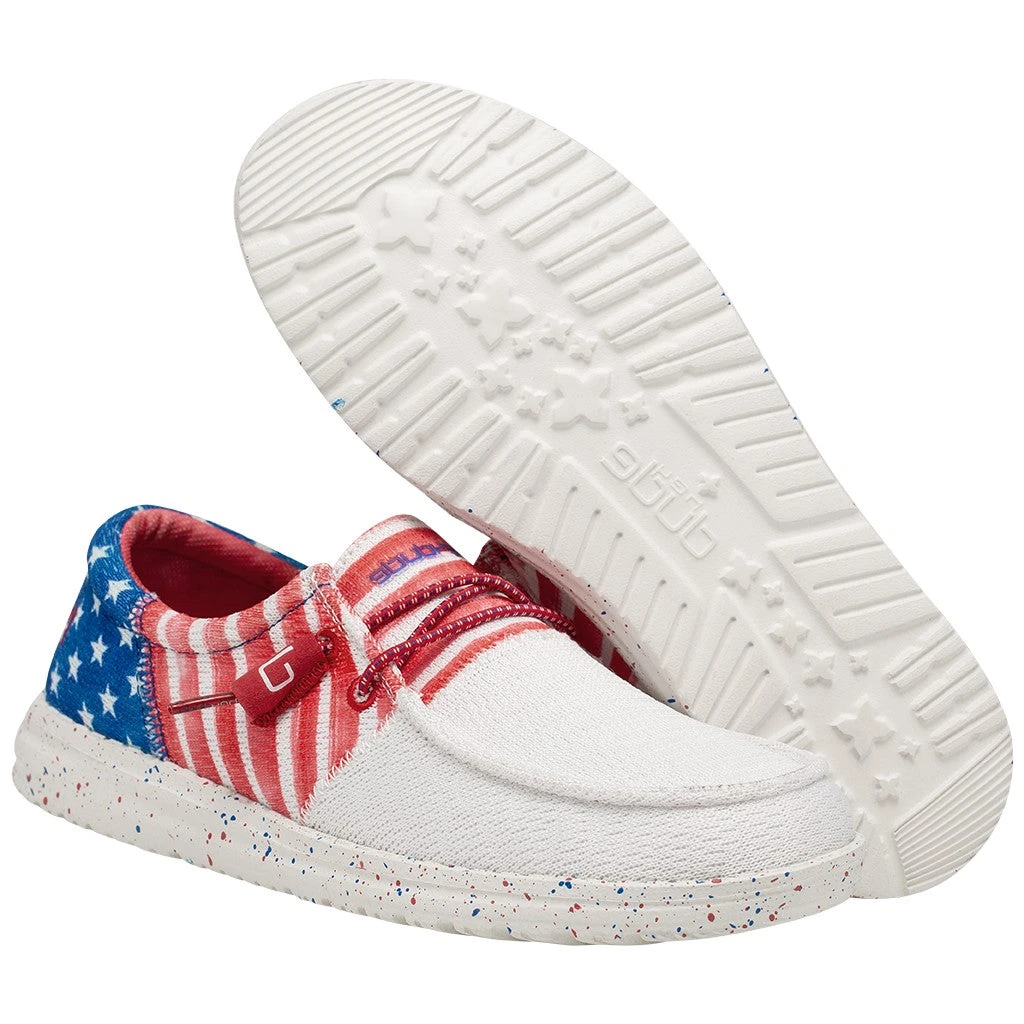 Hey Dude® Ladies Wendy Sox Tri America Slip On Shoes 122342143 - Image 4