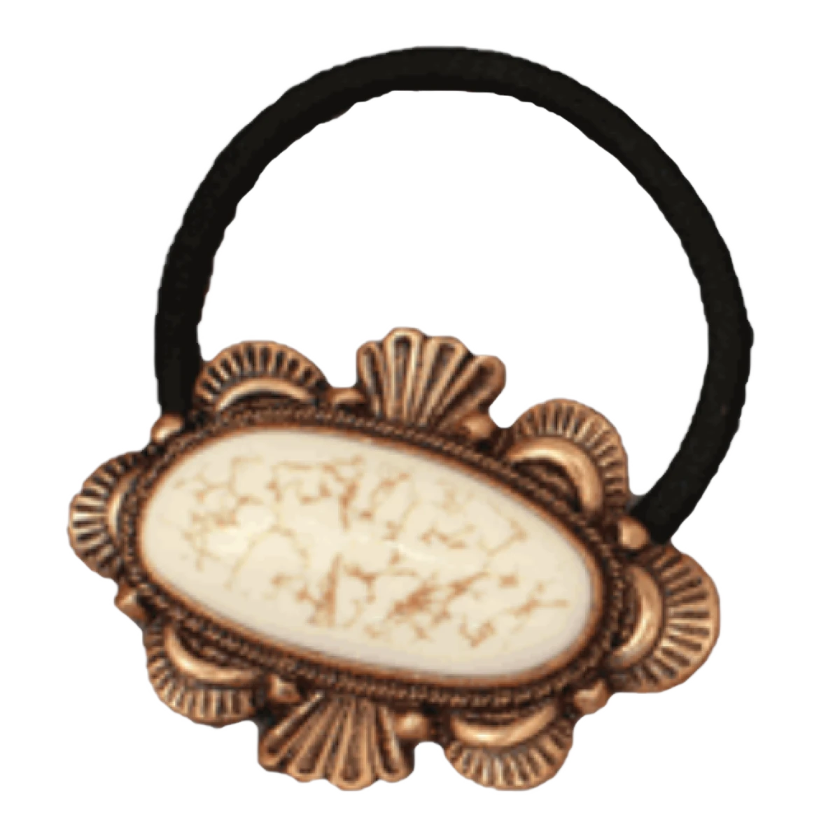 Blazin Roxx® Ladies White & CopperStone Hair Tie 30495