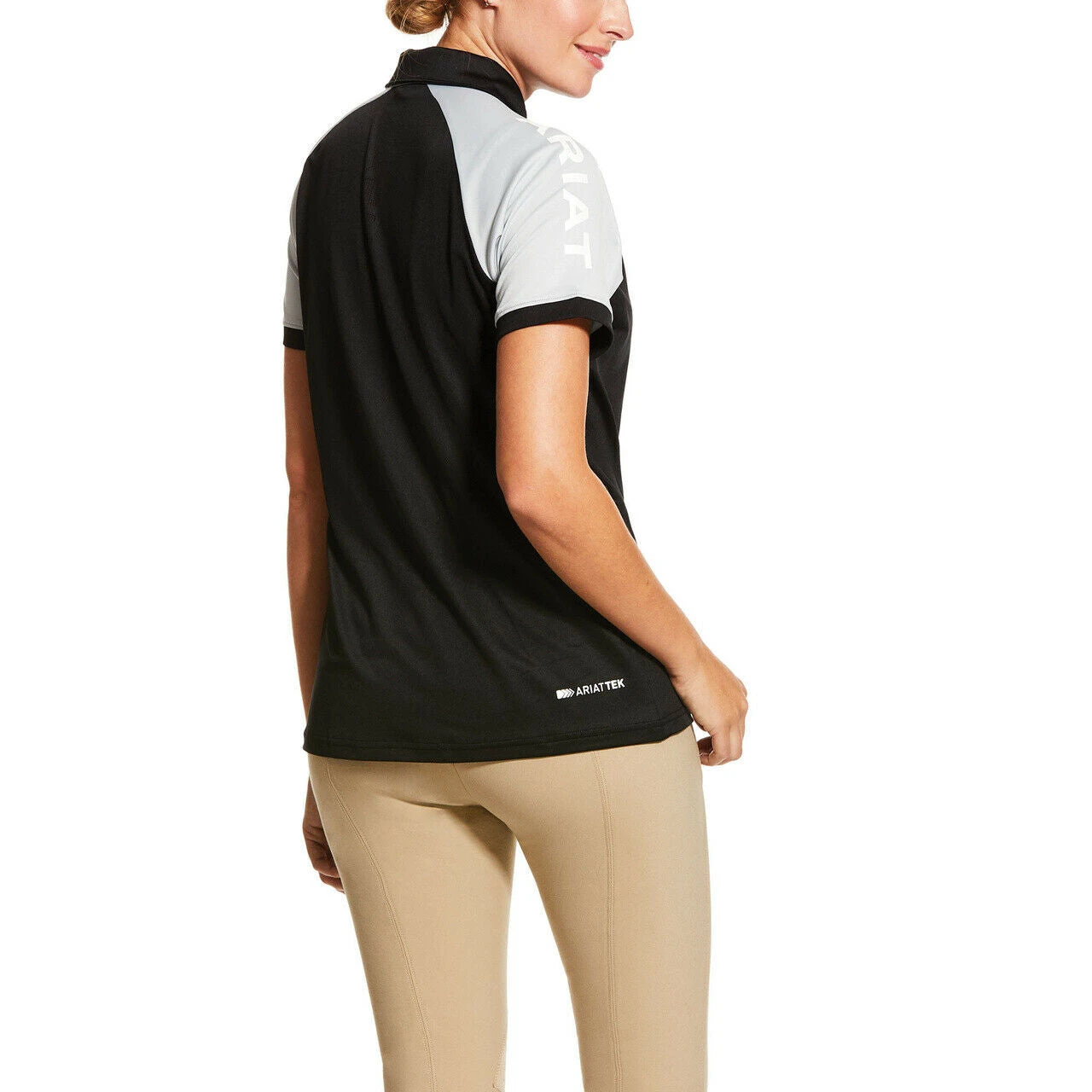 Ariat® Ladies Black Team 3.0 Polo Shirt 10030550 - Image 2