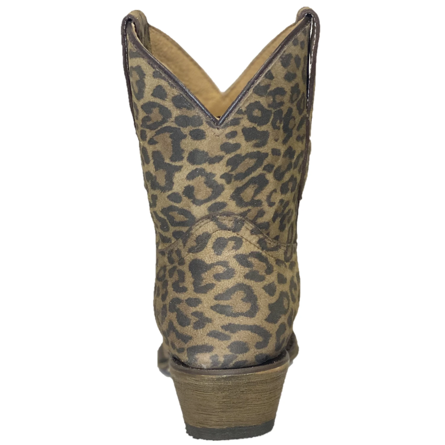 Corral Boots Corral Children's Tan & Brown Leopard Print Ankle Boots T0112 - Image 3