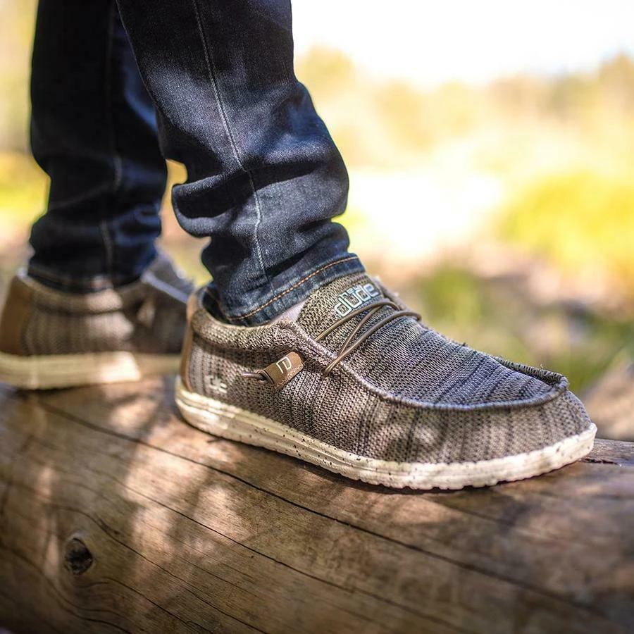 Hey Dude Men's Wally Sox Brown Shoes 110351500 - Image 6