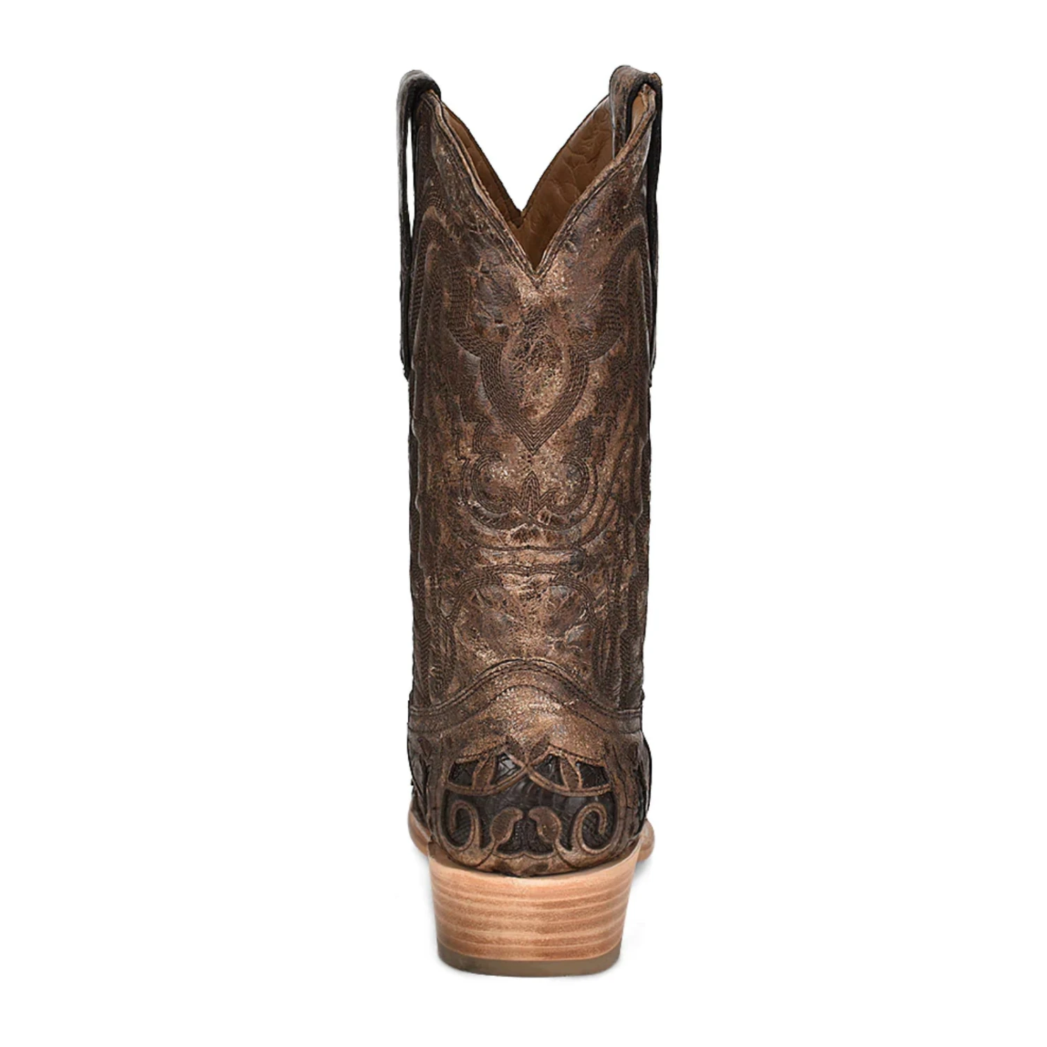Corral Boots Corral® Men's Brown Exotic Alligator Inlay & Embroidered Western Boots - Image 3