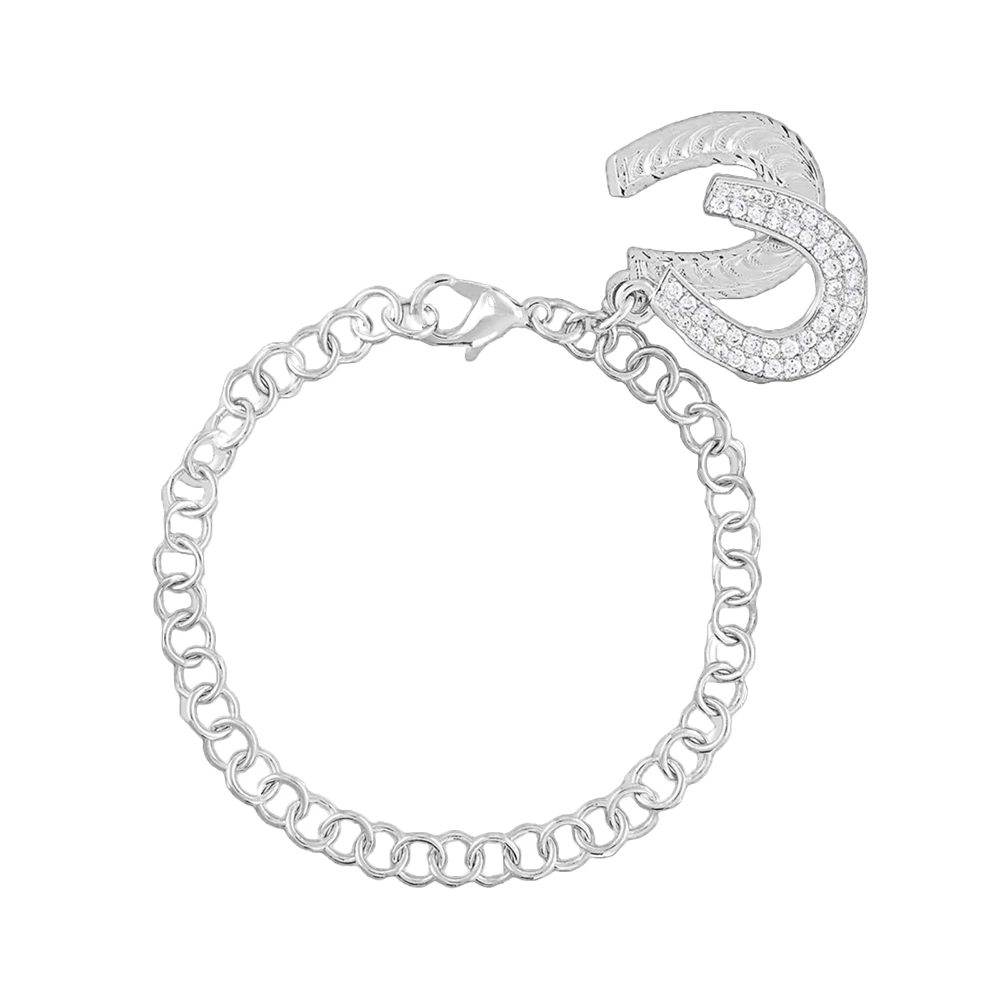 Montana Silversmiths Montana Silversmith Country Charm Horseshoe Silver Bracelet BC5165