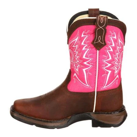Durango® Toddler Girl's Let Love Fly Pink & Brown Western Boot DWBT092 - Image 3