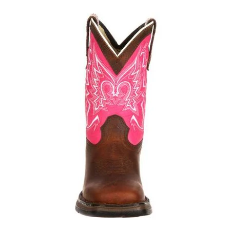 Durango® Toddler Girl's Let Love Fly Pink & Brown Western Boot DWBT092 - Image 4