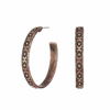Blazin Roxx® Ladies Aztec Copper Tone Hoop Earrings 29014