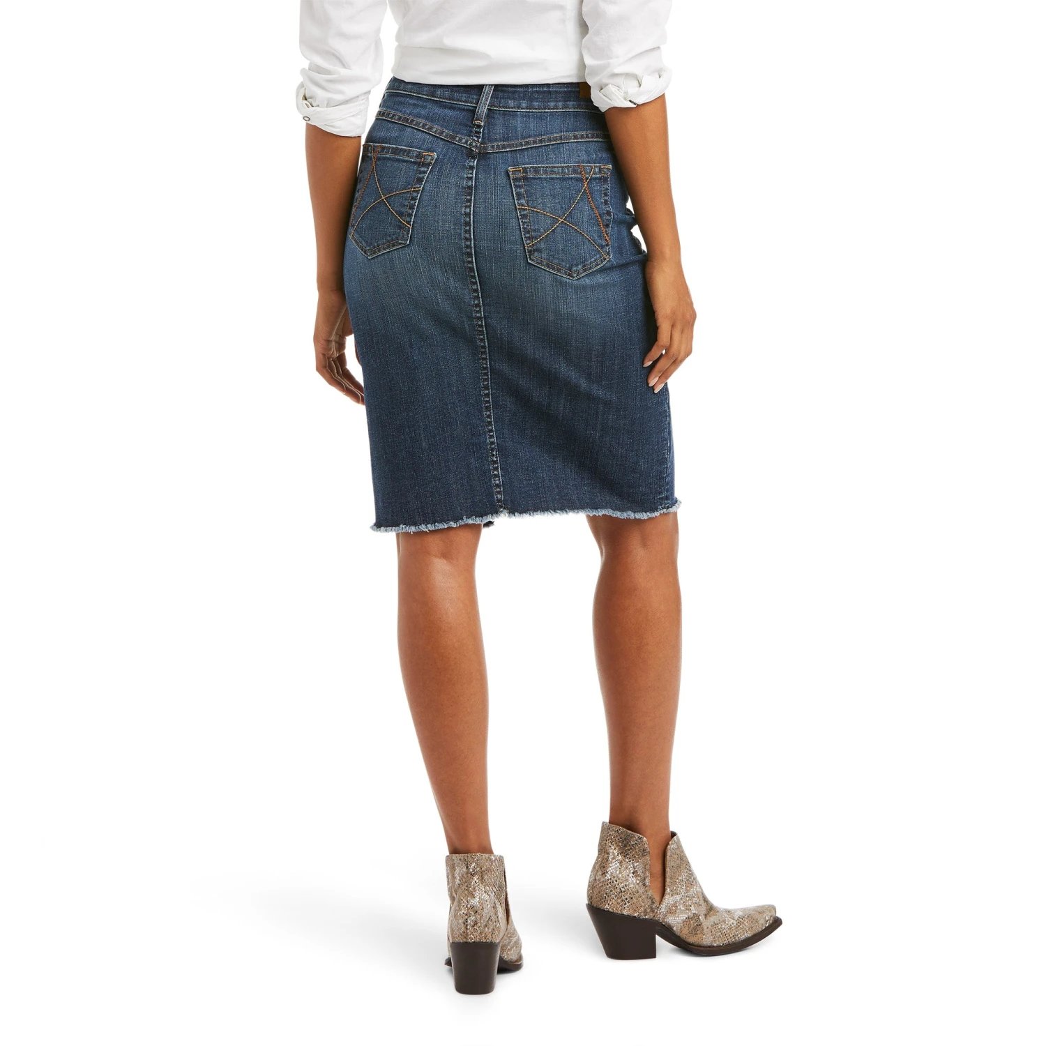 Ariat® Ladies Knee Length Denim Skirt 10036103 - Image 2