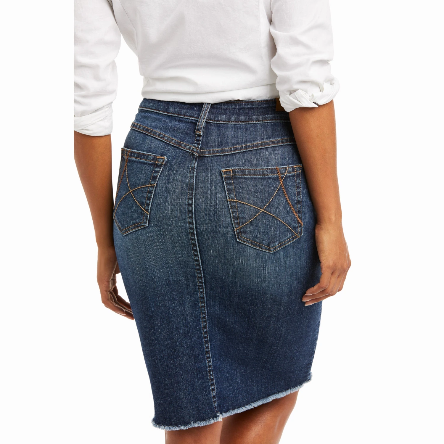 Ariat® Ladies Knee Length Denim Skirt 10036103 - Image 4