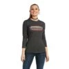 Ariat® Ladies Serape Long Sleeve Charcoal Heather T-Shirt 10038637
