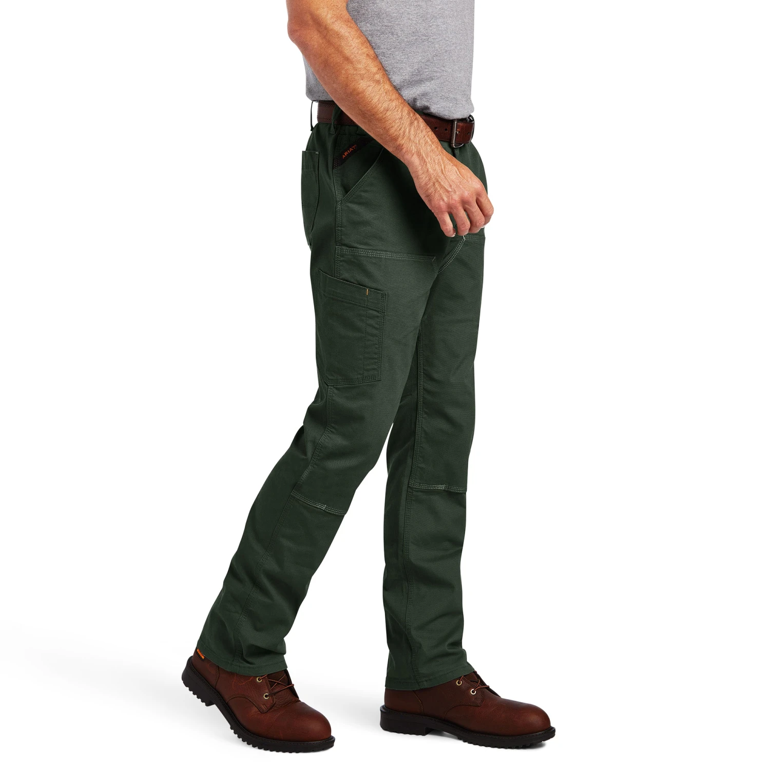 Ariat® Men's Rebar M4 DuraStretch™ Dark Sage Straight Leg Pants 10041082 - Image 3
