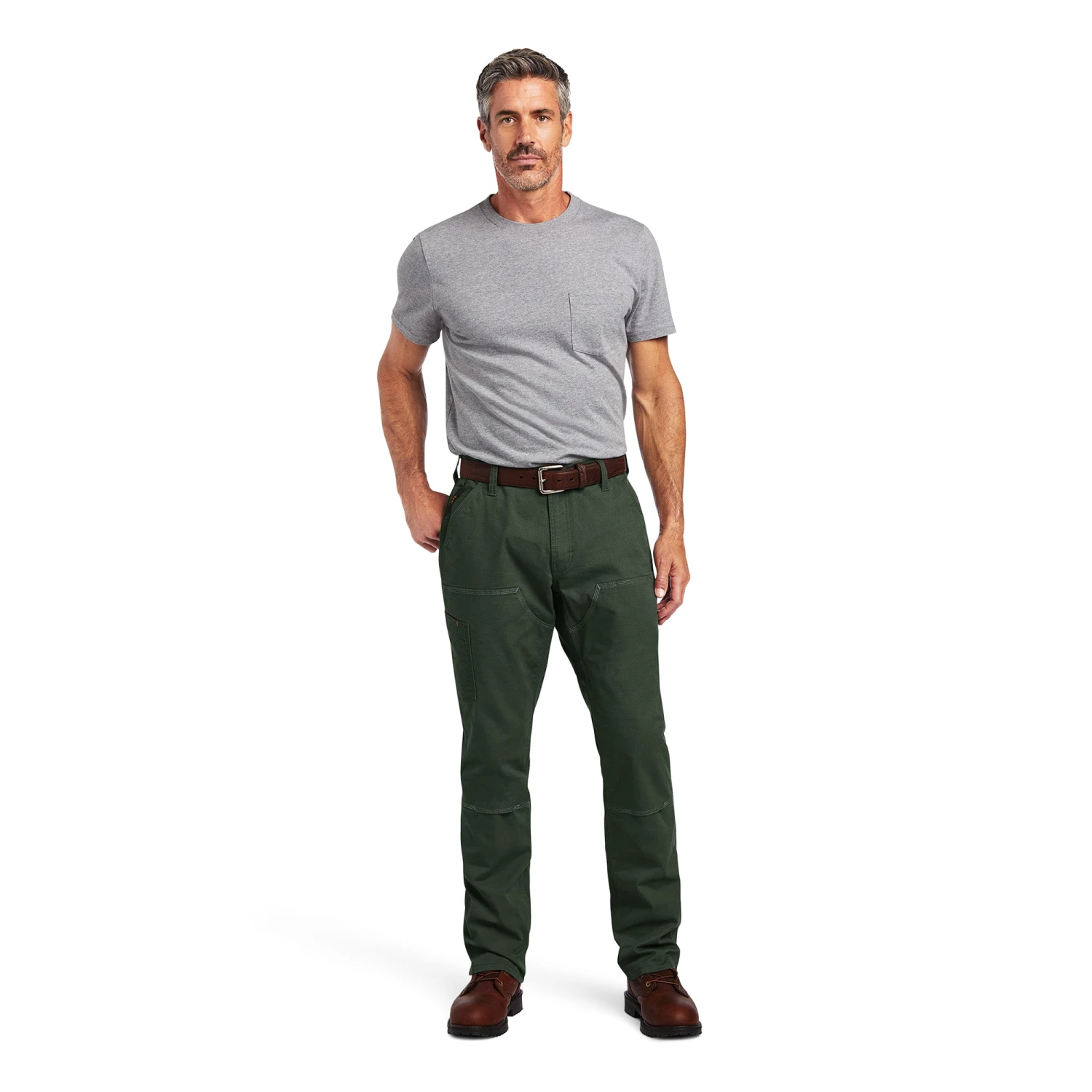 Ariat® Men's Rebar M4 DuraStretch™ Dark Sage Straight Leg Pants 10041082 - Image 6