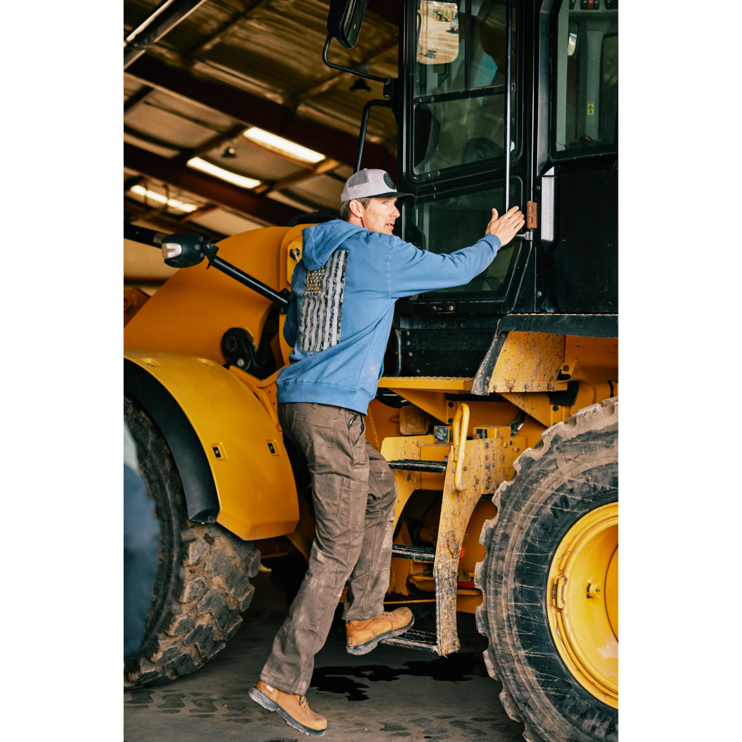 Ariat Men's Rebar Flag Graphic Black Full Zip Hoodie 10041498 - Image 5