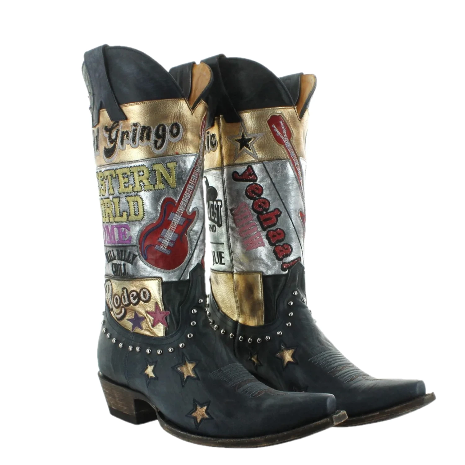 Old Gringo® Ladies Paradise Vesuvio Blue & Silver Western Boots L3608-3 - Image 3