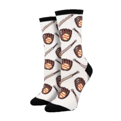 SockSmith Ladies Softball League White Crew Socks WNC2964-WHI