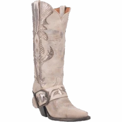 Dan Post Ladies Sydney White Leather Western Boots DP4204