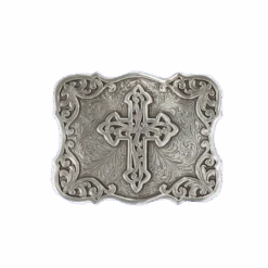 Blazin Roxx® Ladies Cross Filigree Square Silver Belt Buckle 37907