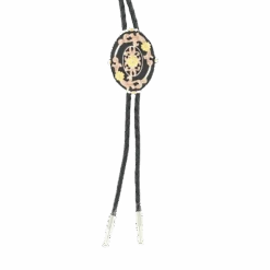 MF Western® Copper & Black Floral Design Bolo Tie 22830