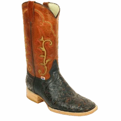 RockinLeather Men's Stamped Cowhide Leather Boot 1190
