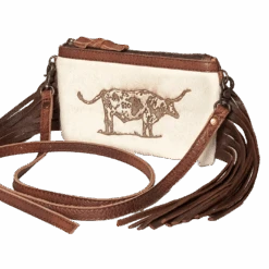 American Darling® Ladies Western Cream Cowhide Shoulder Bag ADBGS142AB
