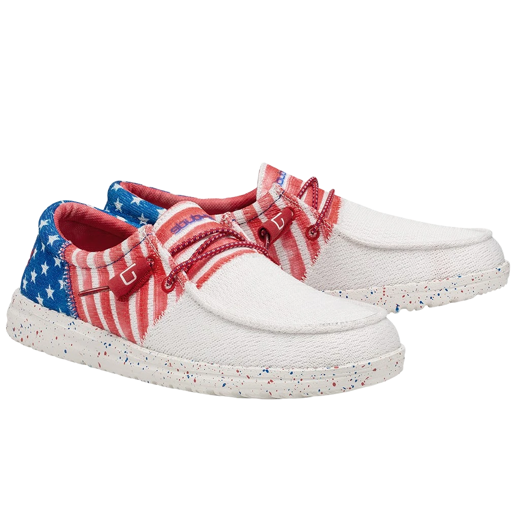 Hey Dude® Ladies Wendy Sox Tri America Slip On Shoes 122342143