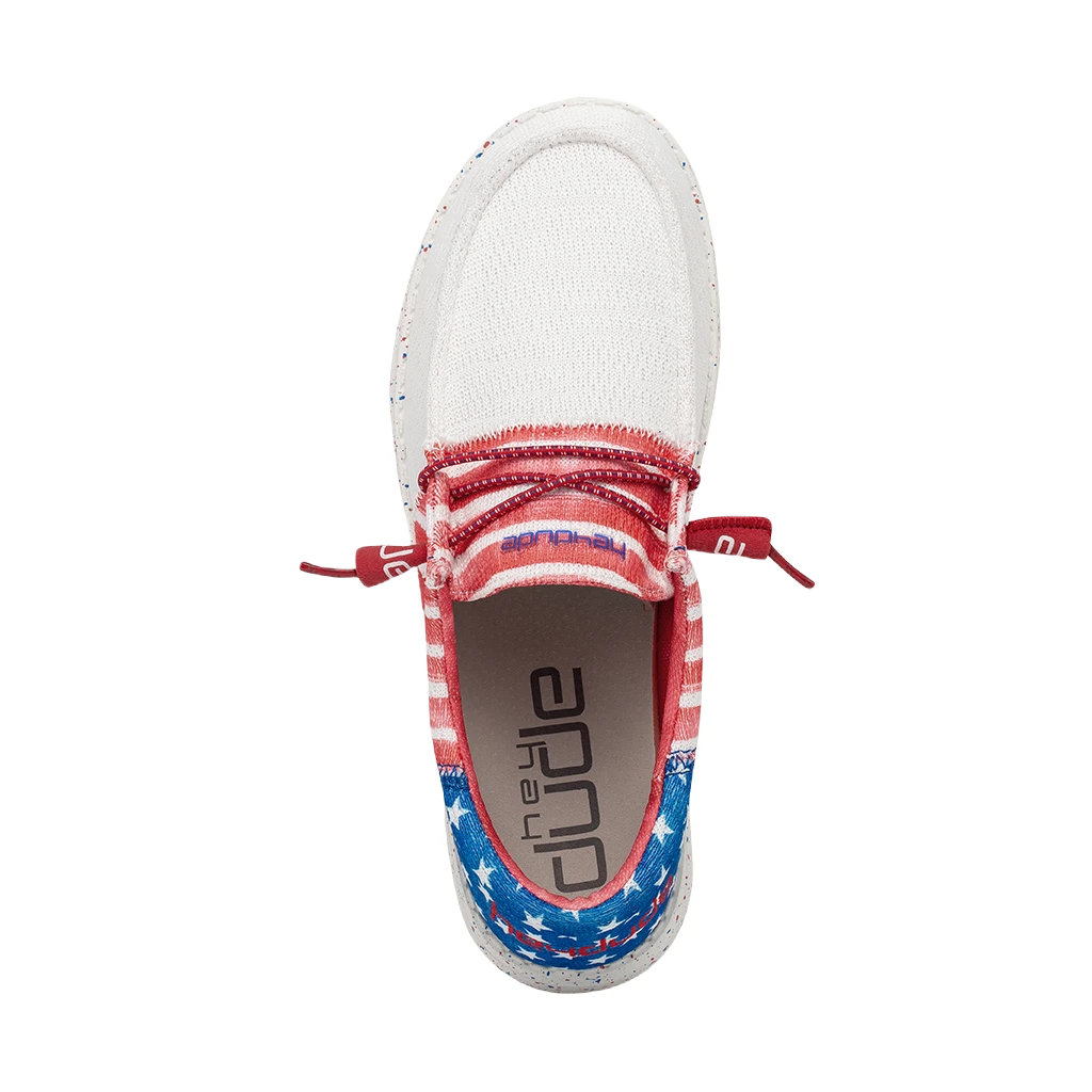 Hey Dude® Ladies Wendy Sox Tri America Slip On Shoes 122342143 - Image 2