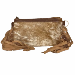 American Darling Brown Cowhide With Fringe Crossbody ADBGS142TAWFRNG