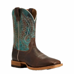 Ariat® Men's Cow Camp Better Brown & Cool Blue Western Boots 10040273