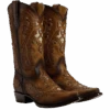 Corral Boots Corral® Men's Embroidered Studded Honey Brown Western Boots C3846