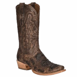 Corral Boots Corral® Men's Brown Exotic Alligator Inlay & Embroidered Western Boots