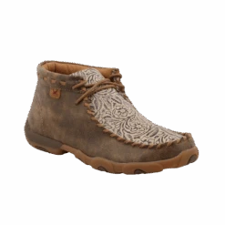 Twisted X Ladies Chukka Driving Moc Bomber & Nude Print Floral Shoes WDM0080
