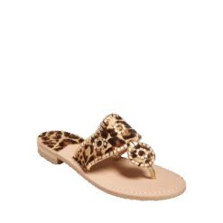 Jack Rogers Ladies Haircalf Leopard Flat Sandals 141211JK01