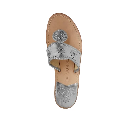 Jack Roger Ladies Slip On Silver Sandals 1219SN0001040-SLVR - Image 2