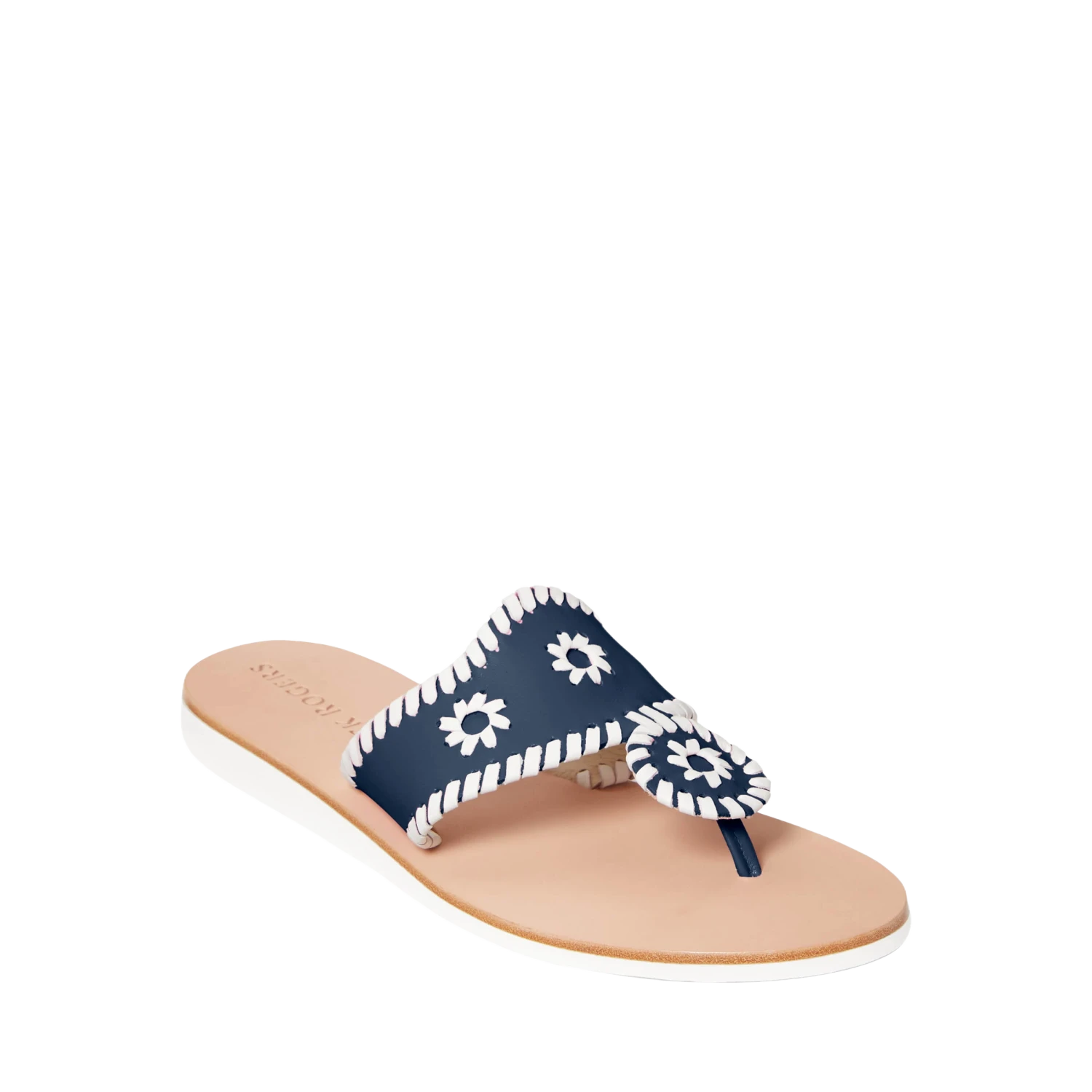 Jack Rogers® Ladies Boating Midnight White Flat Sandals 112211JK0143W