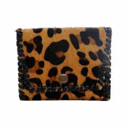 Myra Bag All Eyeballs Hair-On Leopard Print Coin Purse S-2971