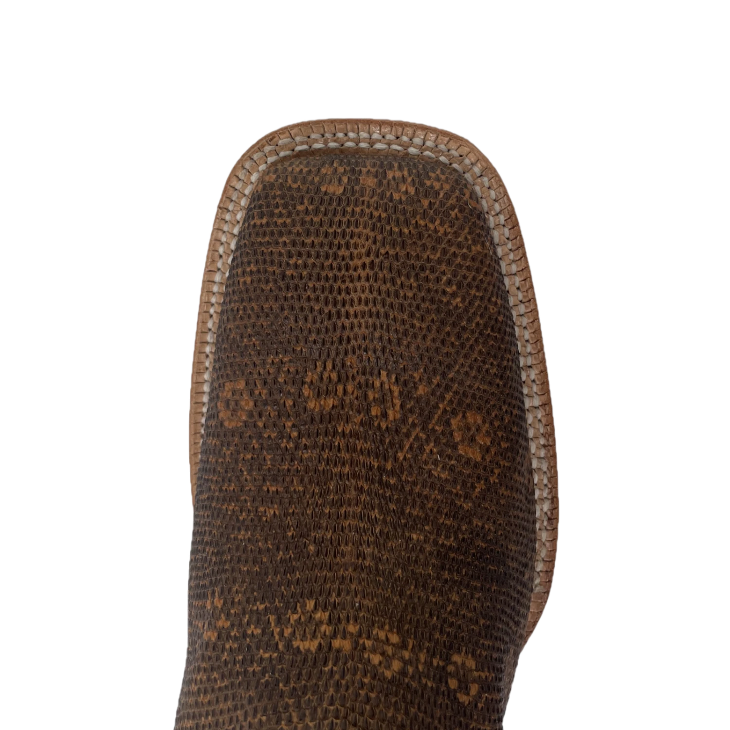 R.Watson® Men's Cognac Ring Lizard Square Toe Boots RW7901-2 - Image 2