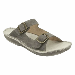 Tamarindo® Men's Discovery Pebble Grey Leather Slide Sandals MTDS003
