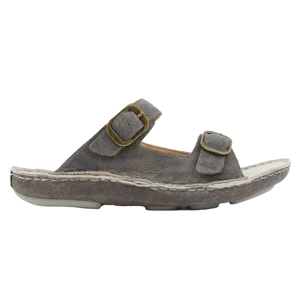 Tamarindo® Men's Discovery Pebble Grey Leather Slide Sandals MTDS003 - Image 3