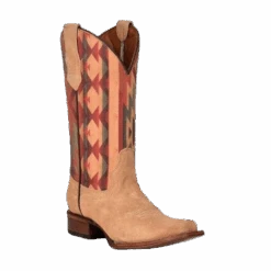 Circle G By Corral Ladies Straw Embroidery Square Toe Western Boots L5726