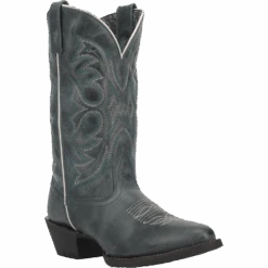 Laredo Ladies Billie Turquoise Round Toe Pull On Western Boots 51107