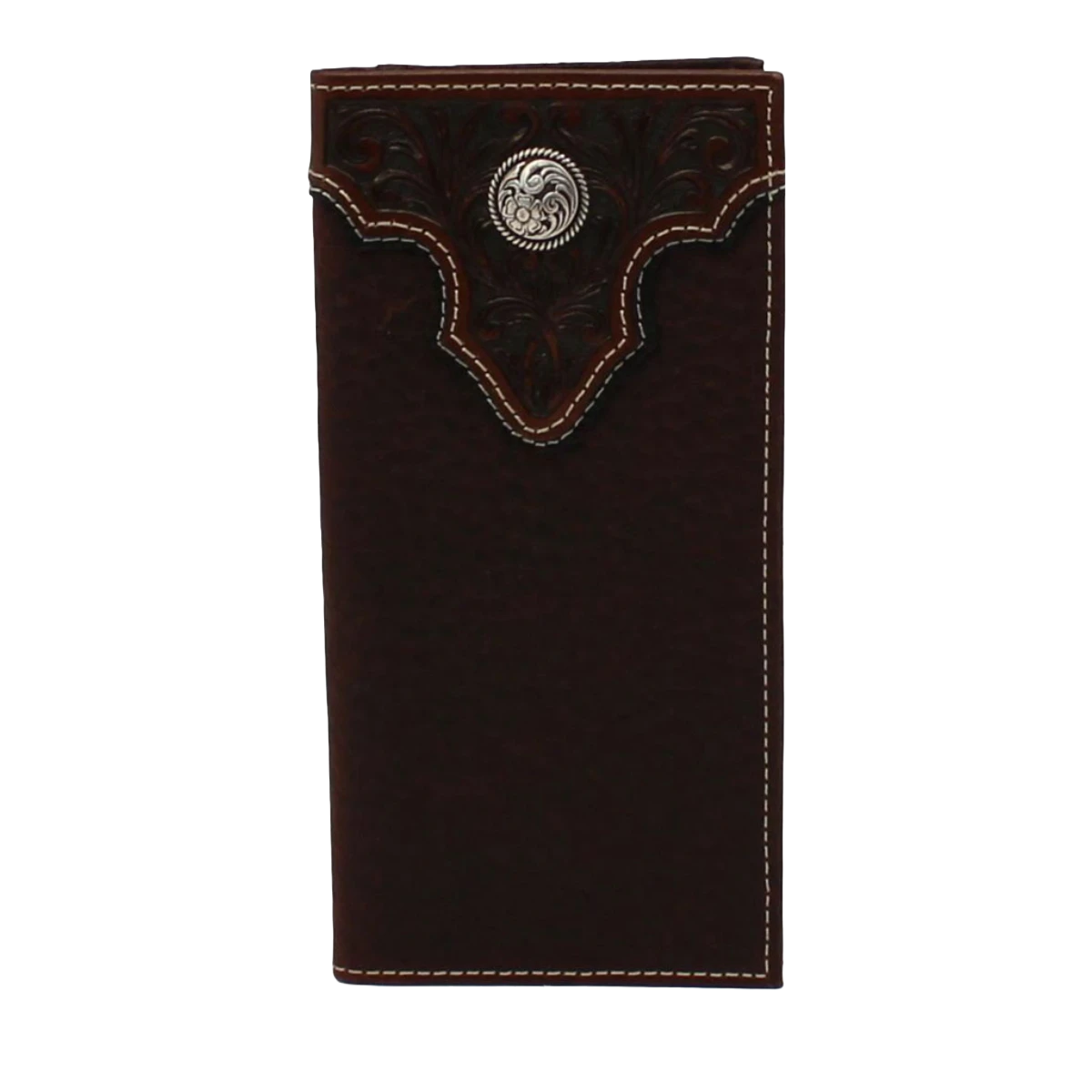Ariat Boy's Floral Embossed Rodeo Brown Wallet A3551502