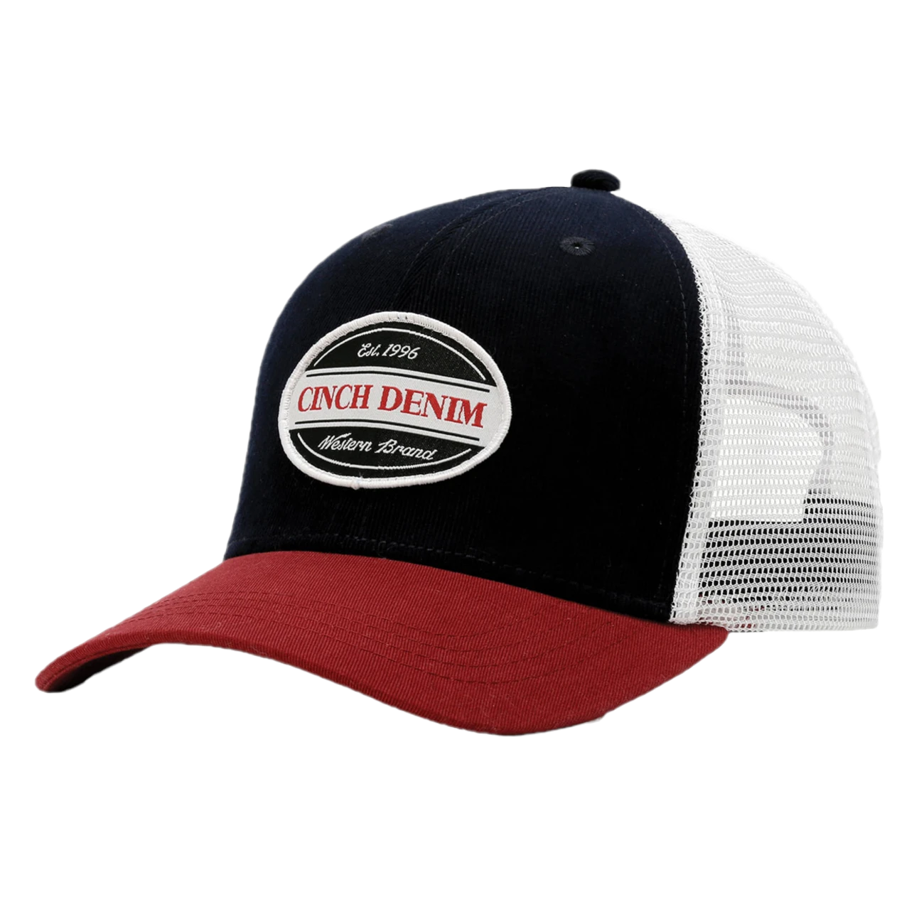 Cinch® Men's Navy & Red Mid Profile Trucker Cap MCC0511010 - Image 3