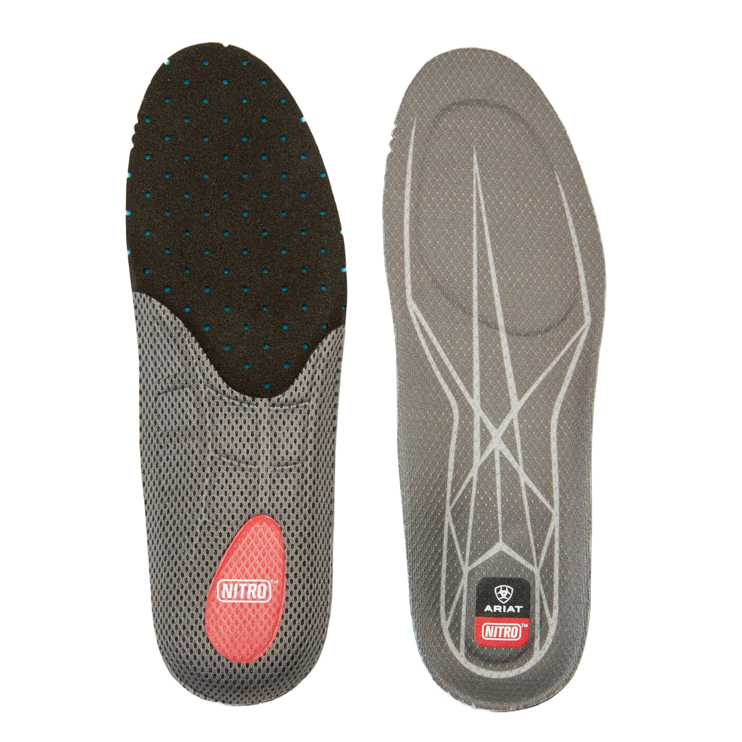 Ariat Ladies Nitro™ Round Toe Grey & Black Footbed Insole 10031359