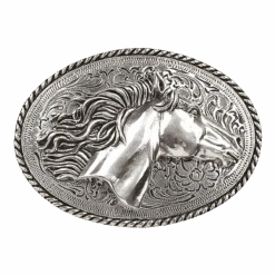 Nocona Blazin Roxx Ladies Silver Horse Head Belt Buckle 37012