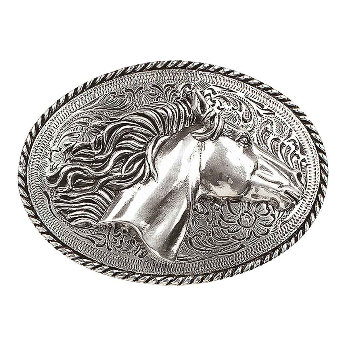 Nocona Blazin Roxx Ladies Silver Horse Head Belt Buckle 37012