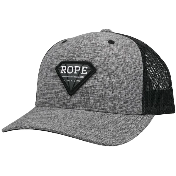 Hooey Ladies Rope Like A Girl Grey & Black Snapback Hat 2149T-GYBK